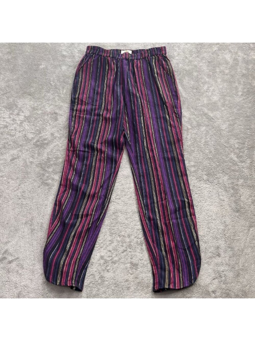 Marine Layer Allison Pants Women’s XS Lurex Striped Tencel Blend Boho Festival